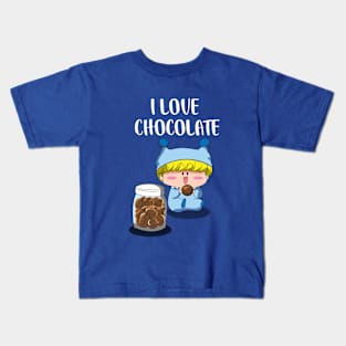 I Love Chocolate Kids T-Shirt